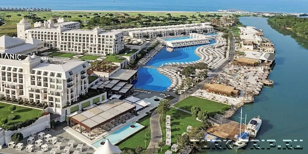 Фото общий вид на гостиницу-отель Titanic Deluxe Golf   в Белеке, Турция