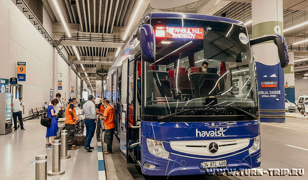 Как добраться на автобусе из нового аэропорта Стамбула на автобусе HVL-6